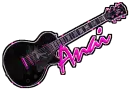 anai black/pink guitar