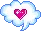 heart and star bubble