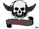 gabrielle black skull w/red heart
