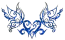 blue marked heart