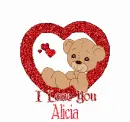 Alicia bear in heart