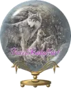 sweet baby girl, wolf globe