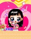 cute kawaii lil girl crying on the phone