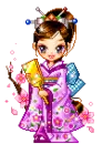 cute kawaii sayclub kimono girl