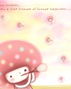 cute kawaii blowing bubbles