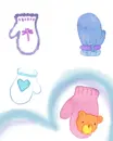 cute kawaii winter gloves