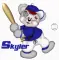 Skyler  blue baseball bear