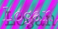 Logan name with striped background