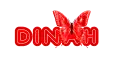 Dinah red butterfly