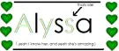 Alyssa name tag