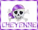 Purple Skull with Cheyenne