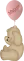 Bear with Pink Balloon and Name