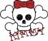 Kimmy-skull,red bow