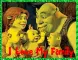 Shrek, Fiona & Triplet Babies (glitter)- I Love My Family