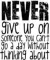never