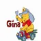 Pooh riding Fire Engine- Gina