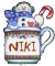 MUG WITH SNOWMAN