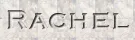 engraved name Rachel