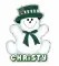 Snowman graphic with Christy name