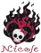 Nicole Flaming Heart Skull