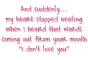 I don't love you