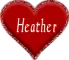 red heart with name Heather