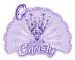 Purple fan with Christy