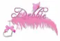 Pink feather with Debbie