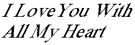 i love you