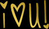 i heart u! gold