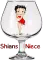 Betty Boop in a glass 