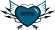 Crystal 2 - Heart w/ Wings