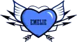 Emelie - Heart w/ Wings