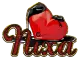 DRIPPING RED HEART WITH MY NAME