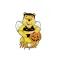 Pooh Bear Glitter with Name