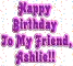 Happy Birthday to My Friend Ashlie