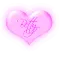 Betty in a pink flashing heart