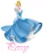 Cinderella in Light  Blue Dress with Name