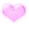 Kayla in a pink blinking heart 