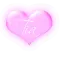 Tia in a pink blinking heart 