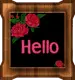 Hello wood frame roses