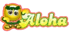 Aloha glittery smiley