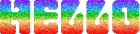 HELLO rainbow glitter