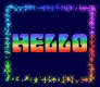 HELLO rainbow bling frame