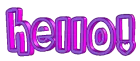 HELLO pink and purple pulse