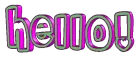 HELLO pink and purple pulse