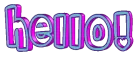 HELLO pink and blue pulse