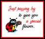 Just passing by to give you a special flower