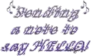 Sending a note to say hello