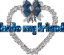 glitter heart -glitter blue hello friend